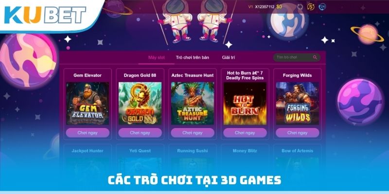 Các trò chơi tại 3D Games