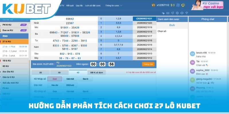 Hướng dẫn phân tích cách chơi 27 lô Kubet